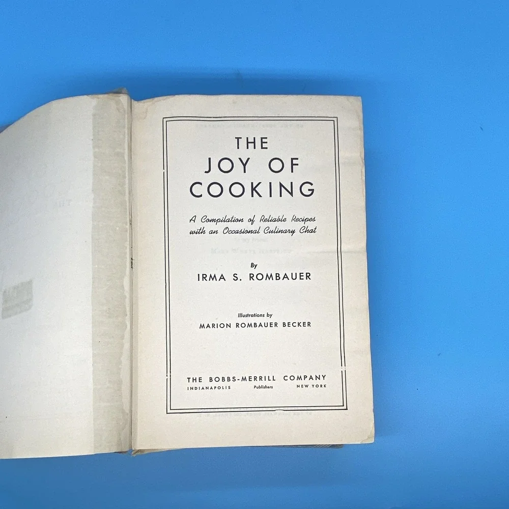 The Joy of Cooking Irma S. Rombauer Vintage 1946 Hardcover Illustrated
